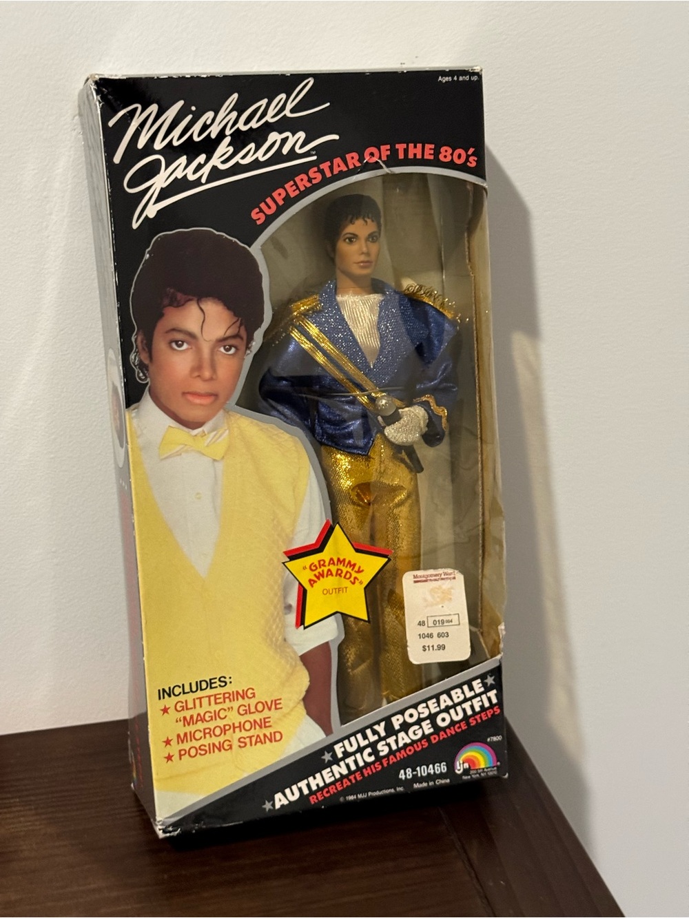 Vintage Michael Jackson 84 Grammys Blue Military Jacket Thriller Era Collectible